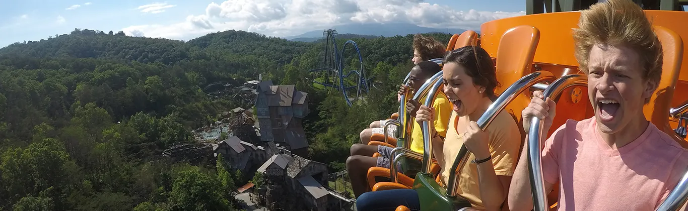 A terrifying rolling coaster