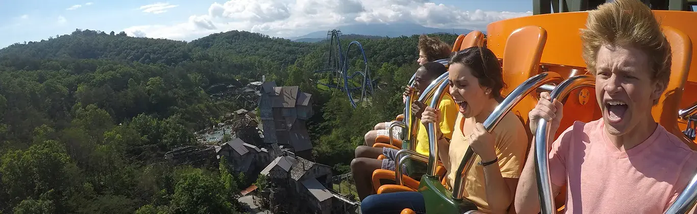 A terrifying rolling coaster
