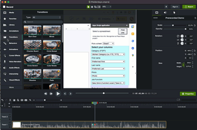 Animated demonstration of dragging an annotation onto the timeline