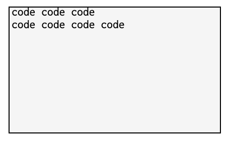 Example of bad framing with code too close to the edges