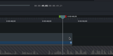 Animated demonstration of extending a frame in Camtasia