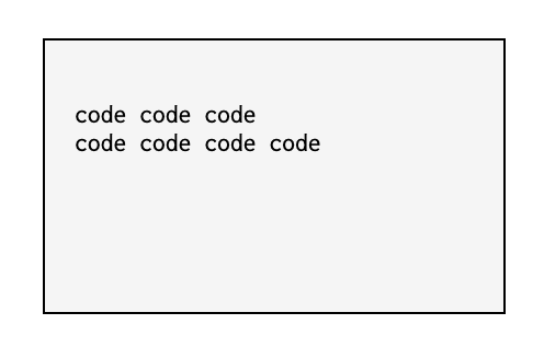 Example of good framing with proper padding around code