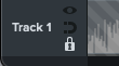 Audio track locked at the bottom of the Camtasia timeline