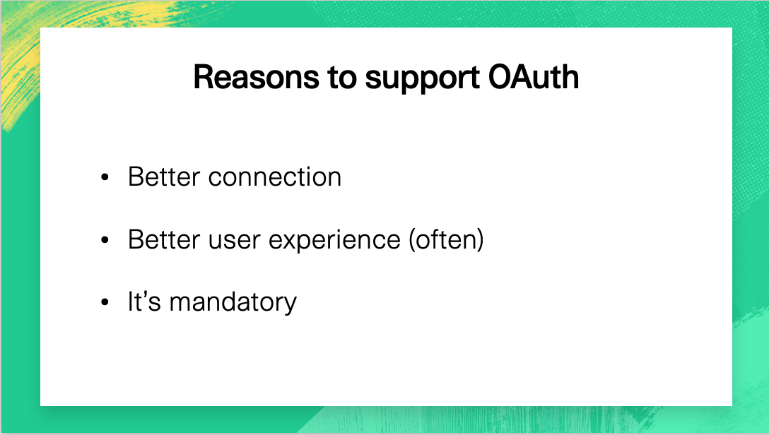 Much less wordy slide, with a few words per bullet point.