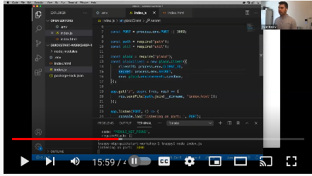 A sample screencast -- showing a recording of code