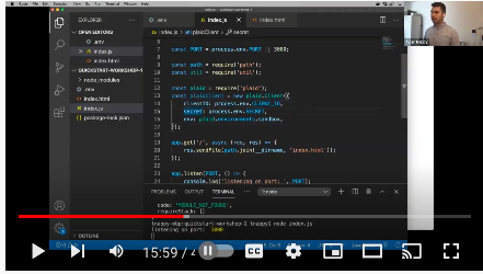 A sample screencast -- showing a recording of code
