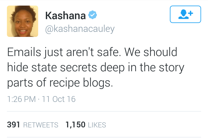 Twitter joke about recipes